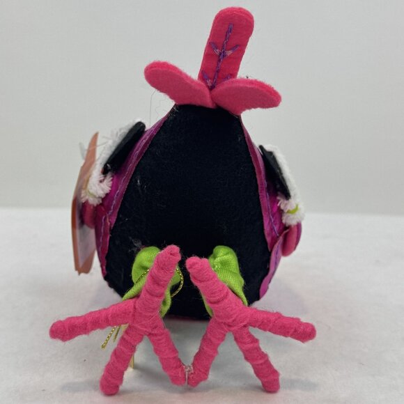 Hyde & Eek! Glitter Featherly Friends Halloween Bird Neon Pink 80's Skeleton NEW - Picture 6 of 12